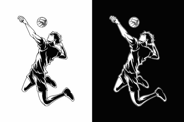 Volleyball sport illustration