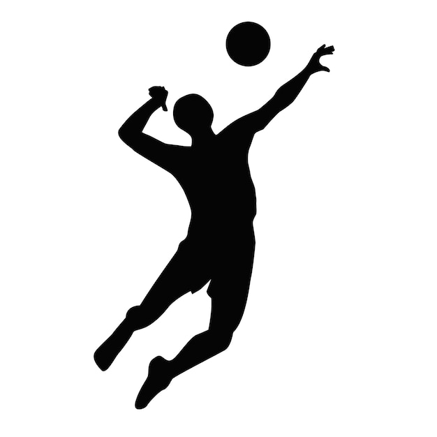 Volleyball-Sport-Silhouette-Vektor-Design
