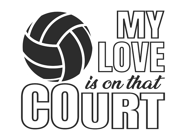 Volleyball Typografie Design Volleyball Schriftdesign Volleyball Leidenschaft Typografie Kunst Volleyball