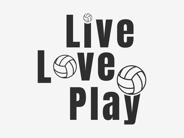 Volleyball Typografie Design Volleyball Schriftdesign Volleyball Leidenschaft Typografie Kunst