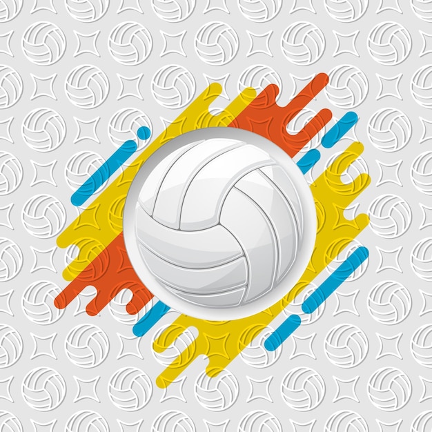 Volleyballsymbol mit schatten