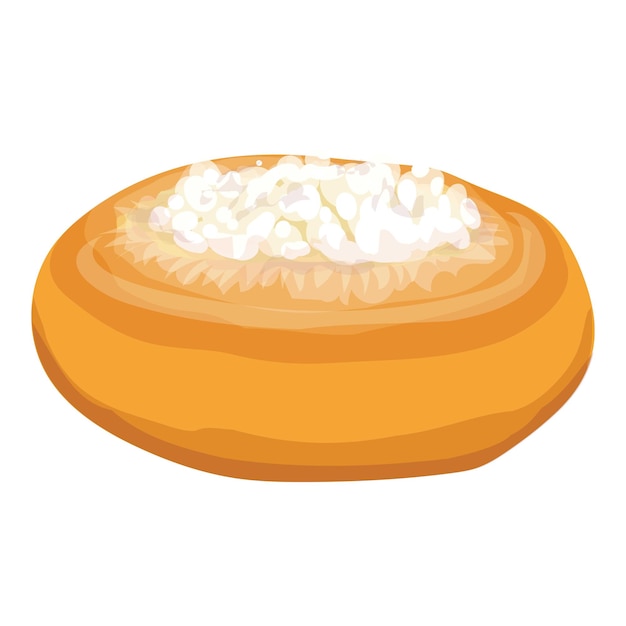 Vektor vollmilch donut creme icon cartoon vektor kuchen gebäck