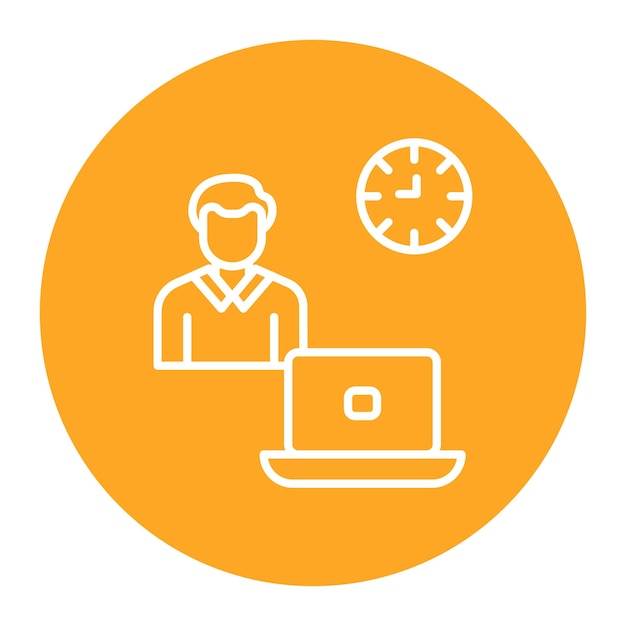 Vollzeitjob-Symbol