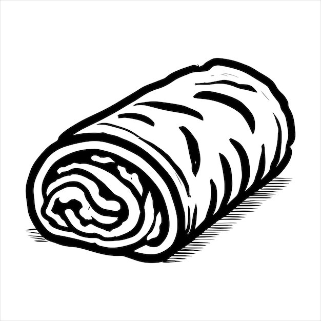 Vektor von hand gezeichnete burrito-illustration