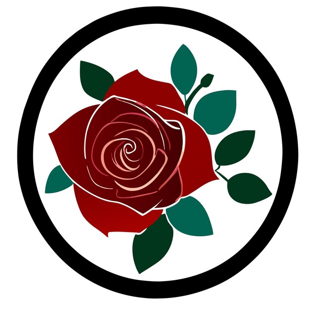 Vektor von hand gezeichnete rose-silhouette