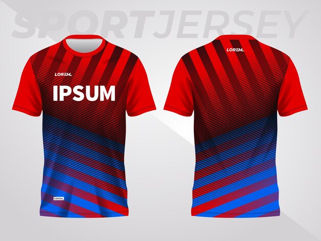 Vorder- und hintere ansicht der sporttrikot-mockup-design-vorlage