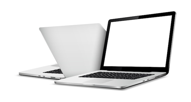 Vorder- und Rückseite des Laptops