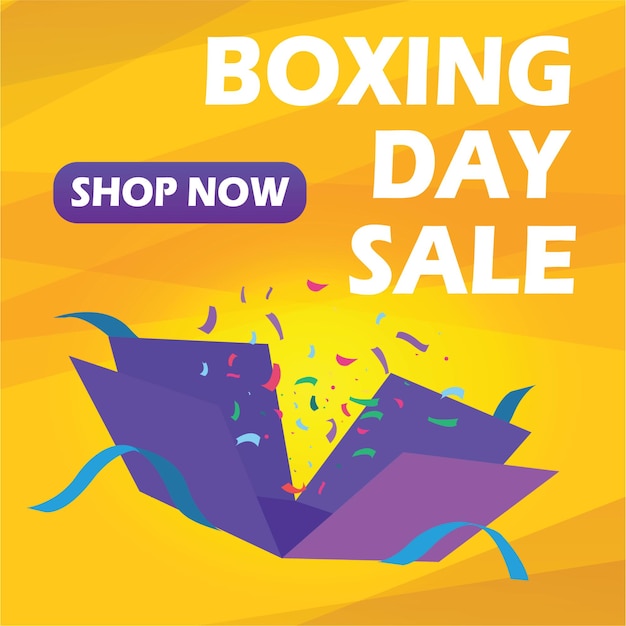 Vorlage boxing day sale square yellow design