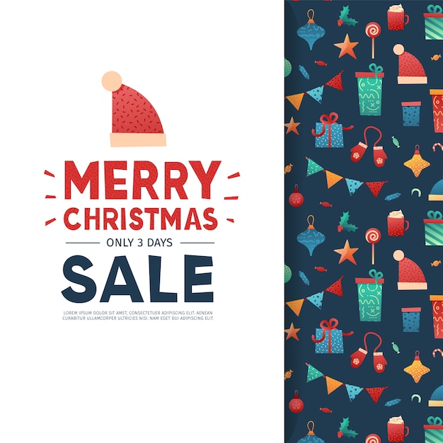 Vorlage Design Banner für Weihnachten Angebot