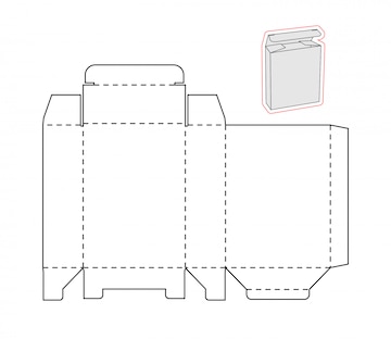 Hängende Box Weiße Fenster Form Ausgeschnitten Verpackung Vorlage Leer  Leere Box Weiße Vorlage Für Design Produktpaket