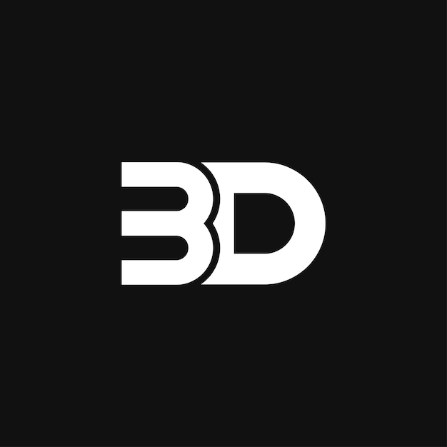 Vorlage für 3D-Monogramm-Logo mit Buchstaben