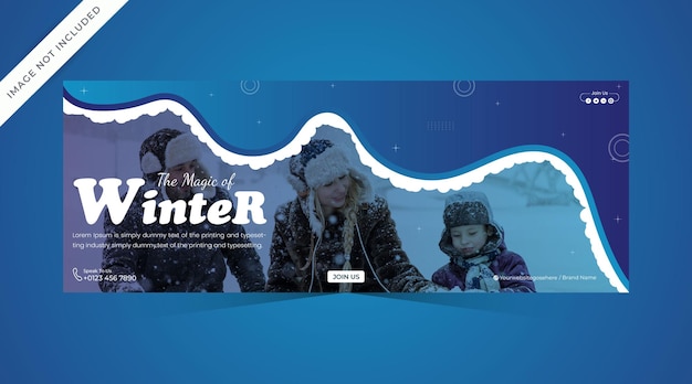 Vorlage für banner zum winterverkauf