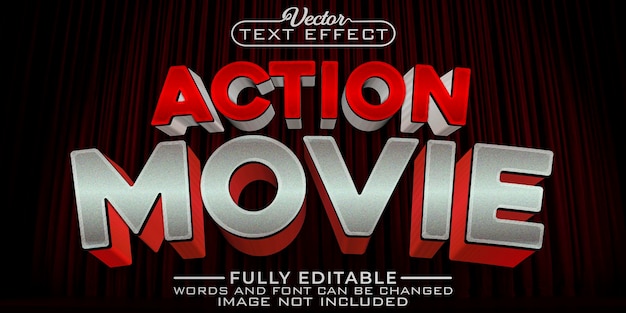 Vorlage für bearbeitbare texteffekte für actionfilme