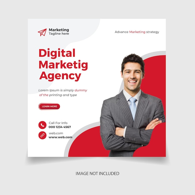 Vorlage für Beiträge für digitales Marketing und soziale Medien für Unternehmen