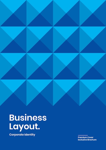 Vorlage für Broschüren zur Unternehmensidentität. Geschäftsabdeckung. Unternehmensbericht abstraktes geometrisches Layout.