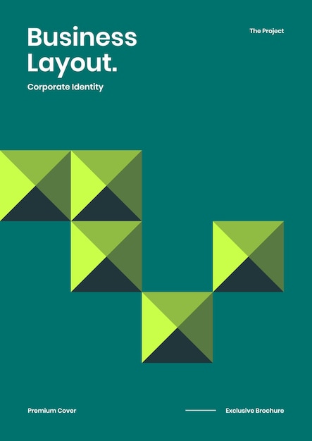 Vektor vorlage für broschüren zur unternehmensidentität. geschäftsabdeckung. unternehmensbericht abstraktes geometrisches layout.