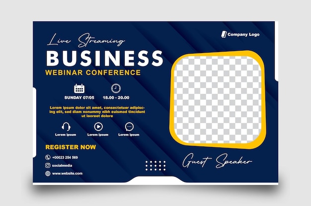 Vorlage für Business Online Webinar Media Social Post
