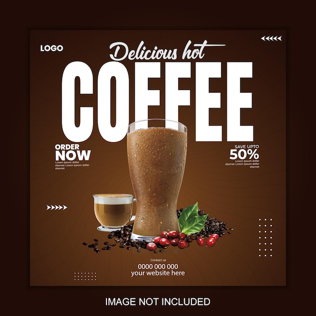 Vorlage für Coffee Social Media Post