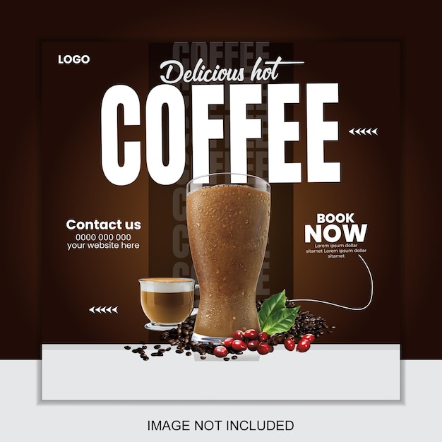 Vorlage für Coffee Social Media Post