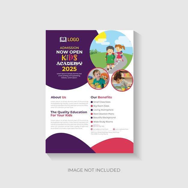 Vorlage für das Back to School Flyer-Design