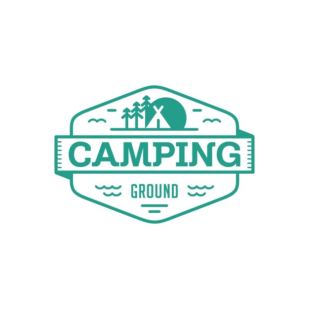 Vorlage für das camping-logo