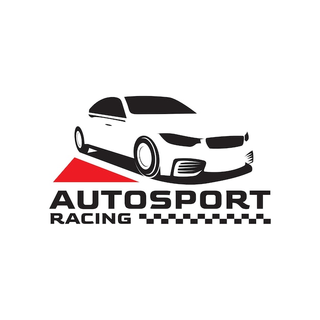 Vorlage für das design des autosport-rennwagen-logos