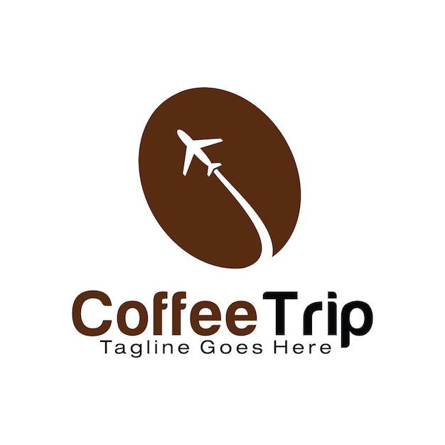 Vorlage für das design des coffee trip-logos