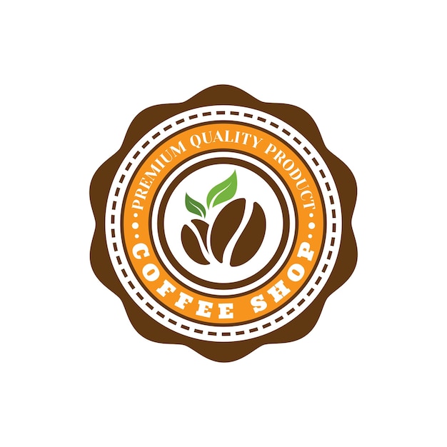 Vorlage für das Design des Coffeeshop-Label-Logos