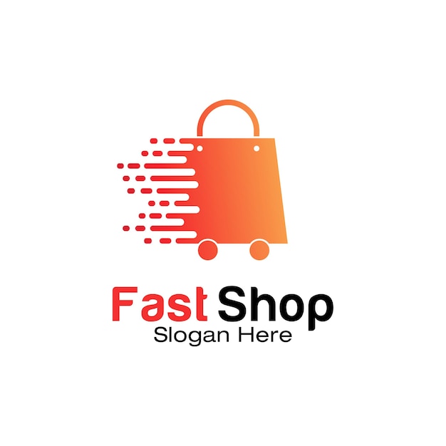 Vorlage für das design des fast shop-logos