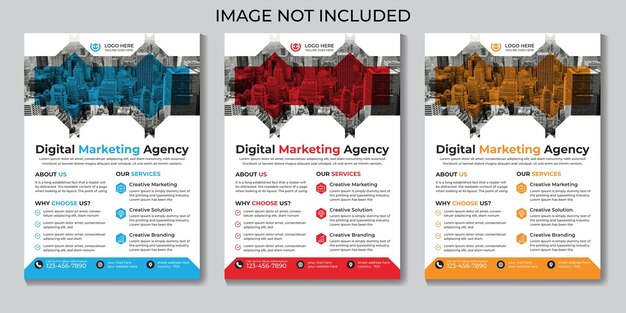 Vorlage für das design des flyers für eine agentur für digitales marketing