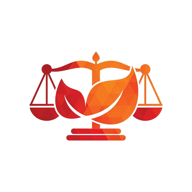 Vorlage für das Design des Logos der Anwaltskanzlei Natur Green Scales Logo-Konzept