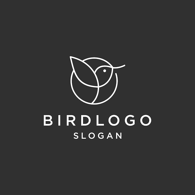 Vorlage für das design des vogellogosymbols