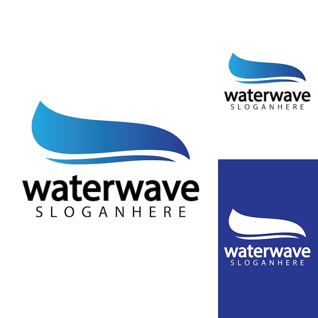 Vorlage für das design des wasserwellen-logos