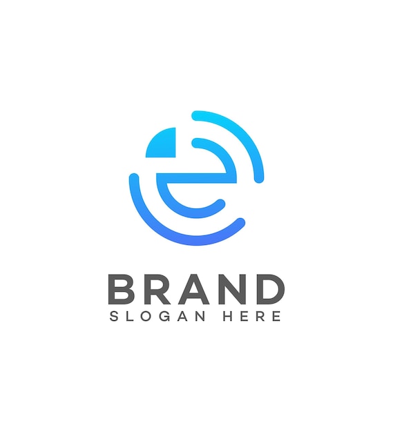 Vektor vorlage für das e-letter-logo