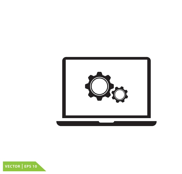 Vorlage für das Laptop-Icon-Vektor-Logo