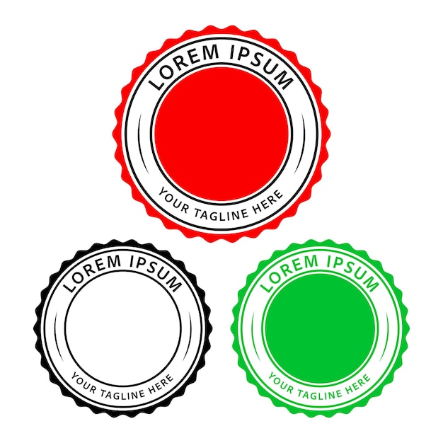Vorlage für das logo des kreises des emblems vektorelementes des kreises