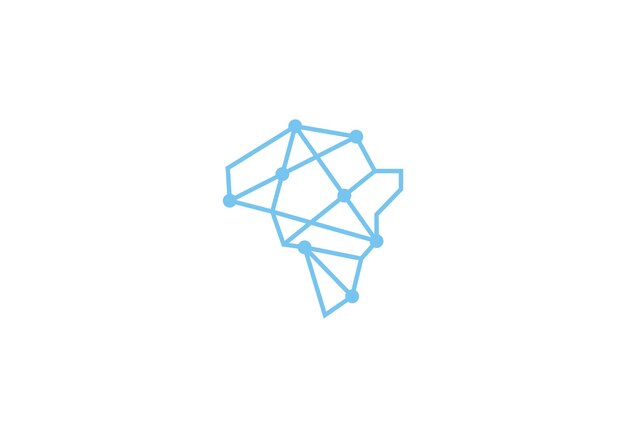 Vektor vorlage für das logo-design von africa tech digital connection