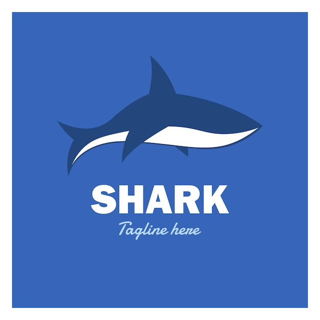 Vektor vorlage für das logo-design von mascot-shark-vektor