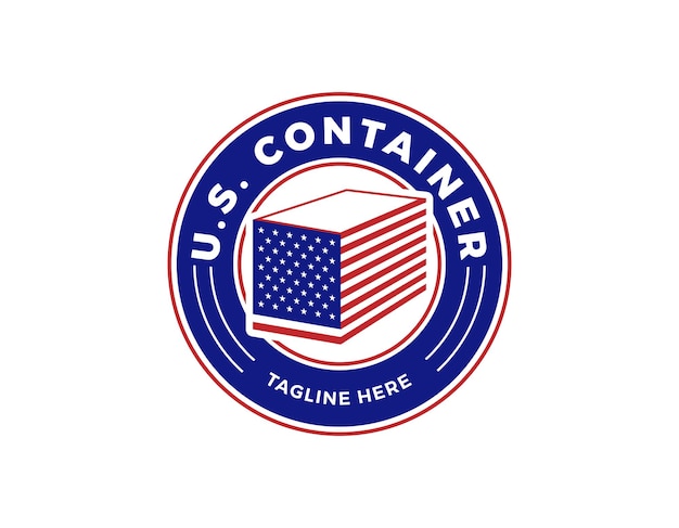 Vorlage für das logo eines amerikanischen container-unternehmens