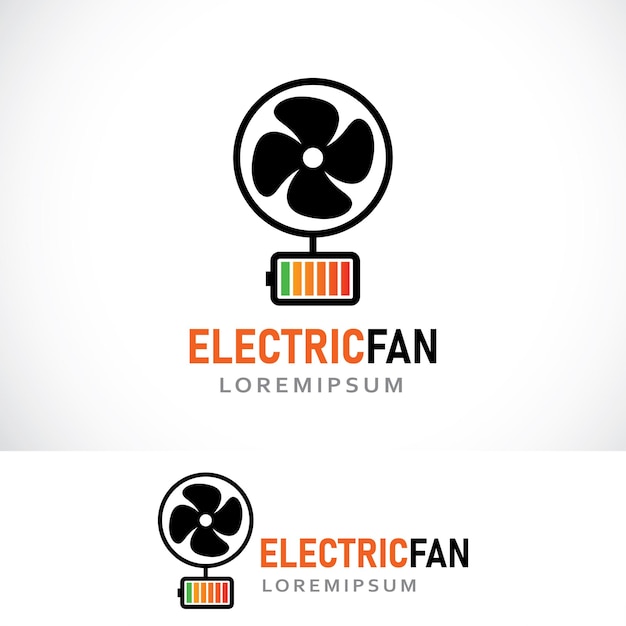 Vektor vorlage für das logo eines elektrischen ventilators