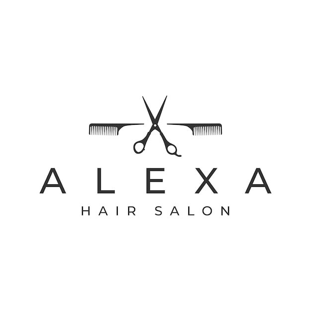 Vektor vorlage für das logo eines friseursalons