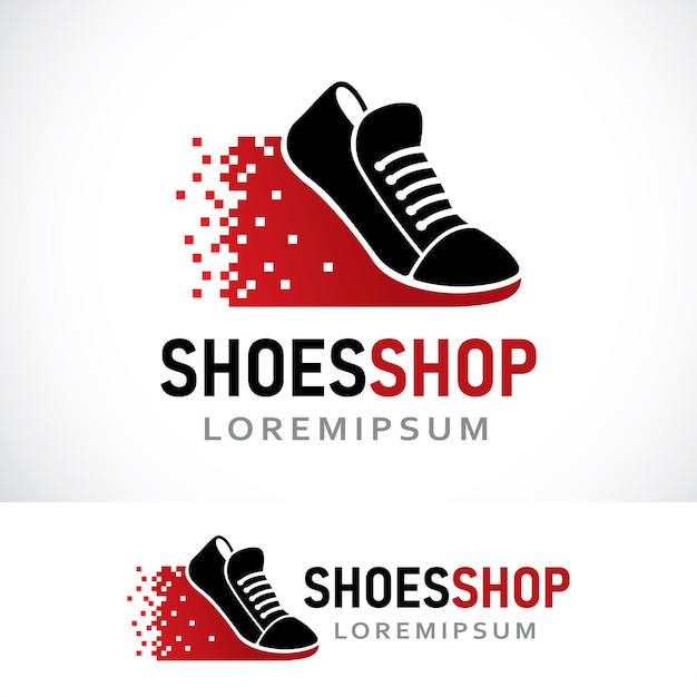 Vektor vorlage für das logo eines schuhgeschäfts