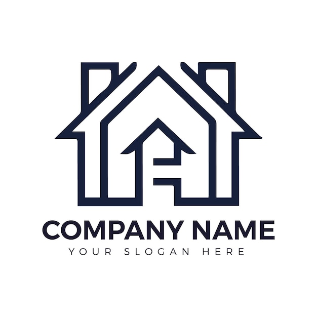 Vektor vorlage für das logo für immobilien