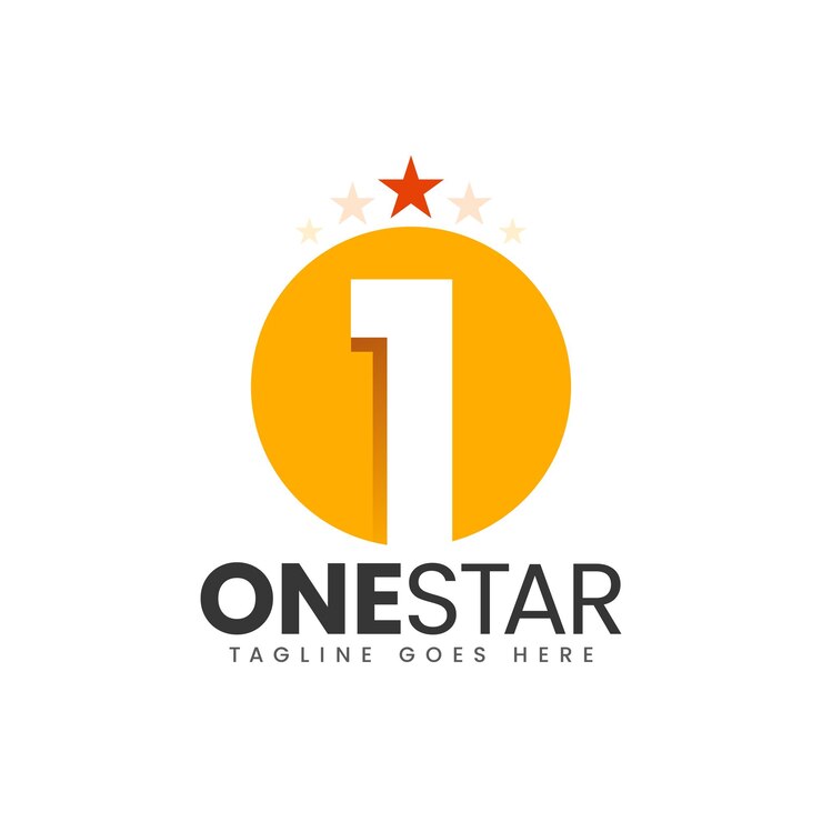 Vorlage für das Logo mit einem Stern