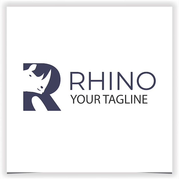 Vektor vorlage für das logo von vector rhinoceros