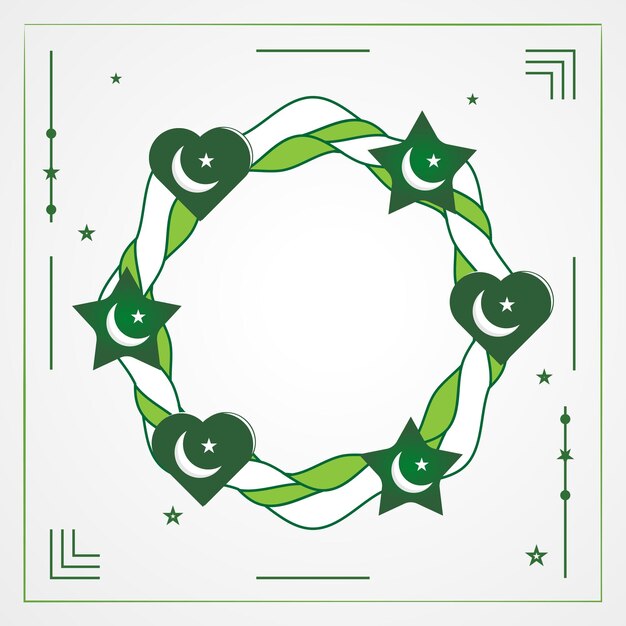 Vektor vorlage für das poster-design des pakistanischen nationaltags.