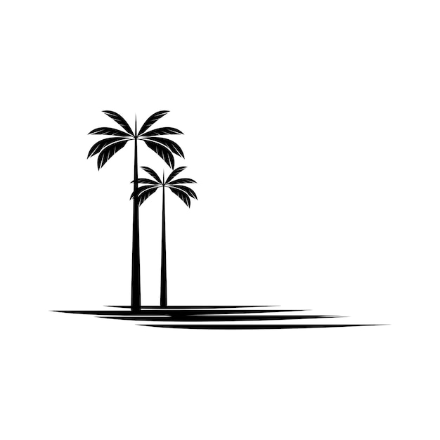 Vektor vorlage für das sommerlogo der palme