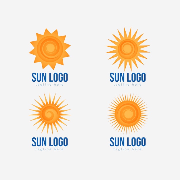 Vorlage für das Sonnenlogo mit Farbverlauf