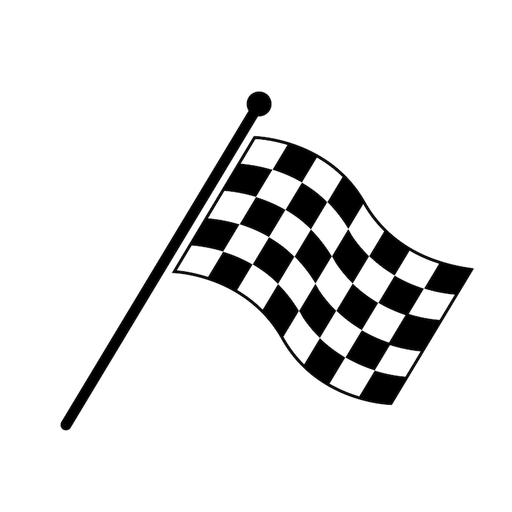 Vektor vorlage für das sport-flaggen-symbol