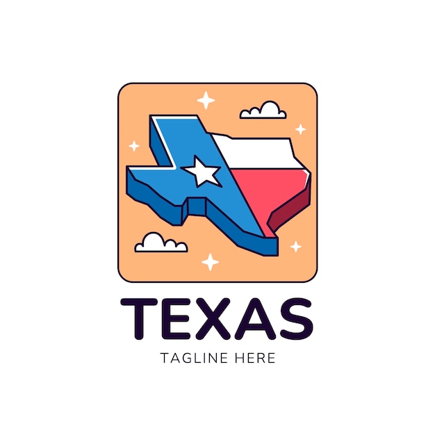 Vorlage für das Texas-Logo-Design